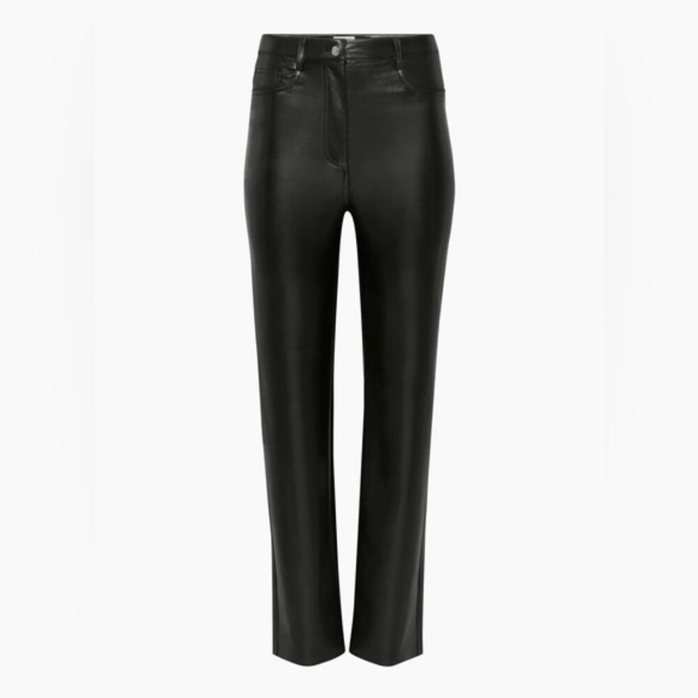 Wilfred Black Vegan Faux Leather Woman's Pants